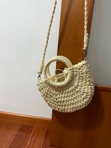 Handwoven Straw Half-Moon Bag for Women - Summer Beach Crossbody & Shoulder Bag photo review