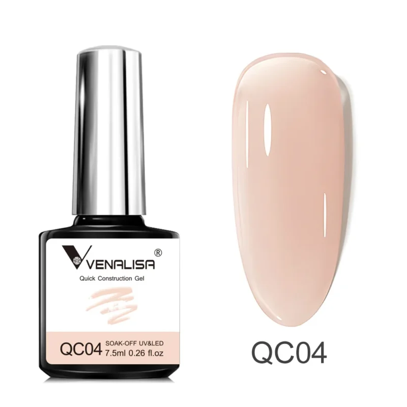 VENALISA Quick Construction Gel - Nail Strengthened & Builder | Nude Pink 7.5ml - Image 13