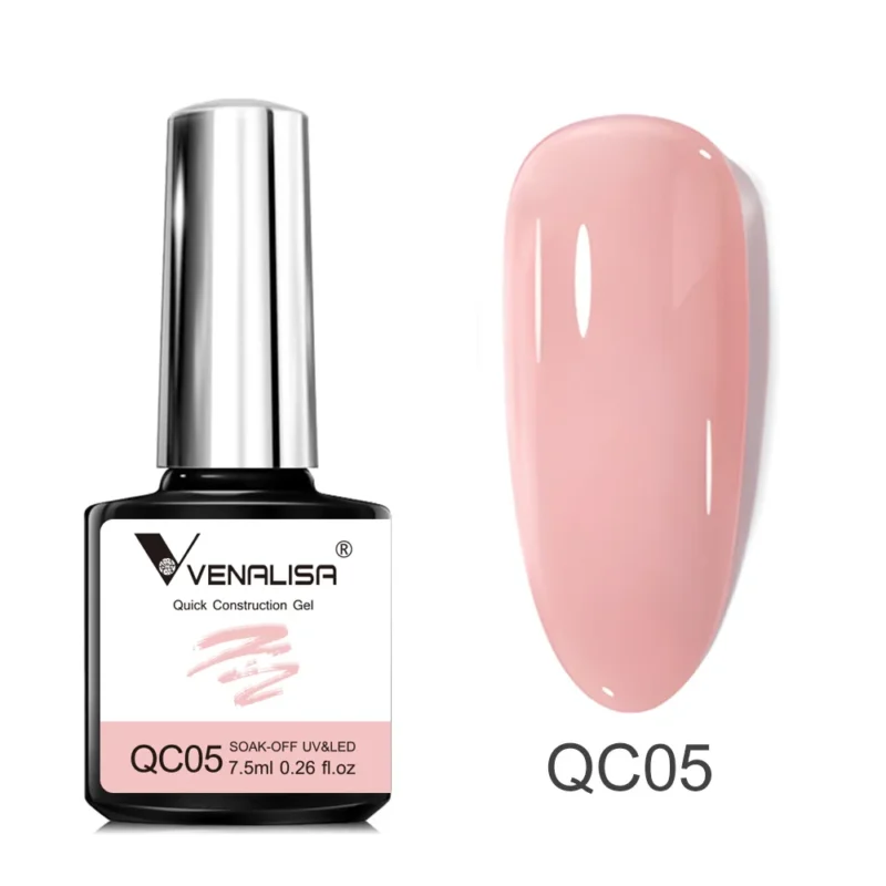 VENALISA Quick Construction Gel - Nail Strengthened & Builder | Nude Pink 7.5ml - Image 14