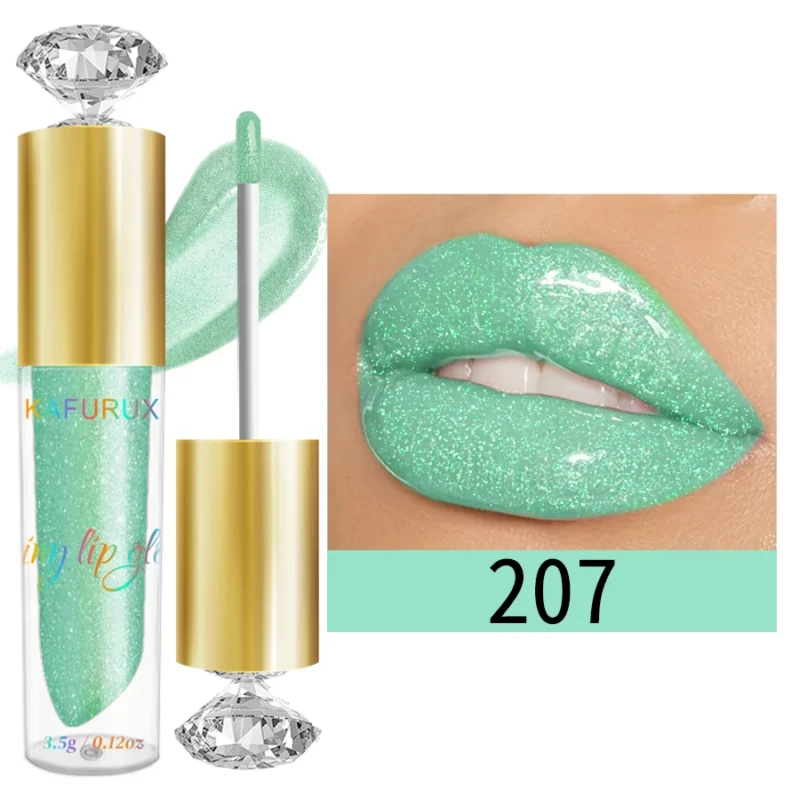 9 Colors Glitter Shimmer Lip Gloss - Moisturizing Liquid Lipstick - Image 4