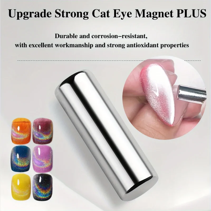 Round Cat Eye Gel Nail Art Magnetic Pen - Strong Magnet Stick - Image 2