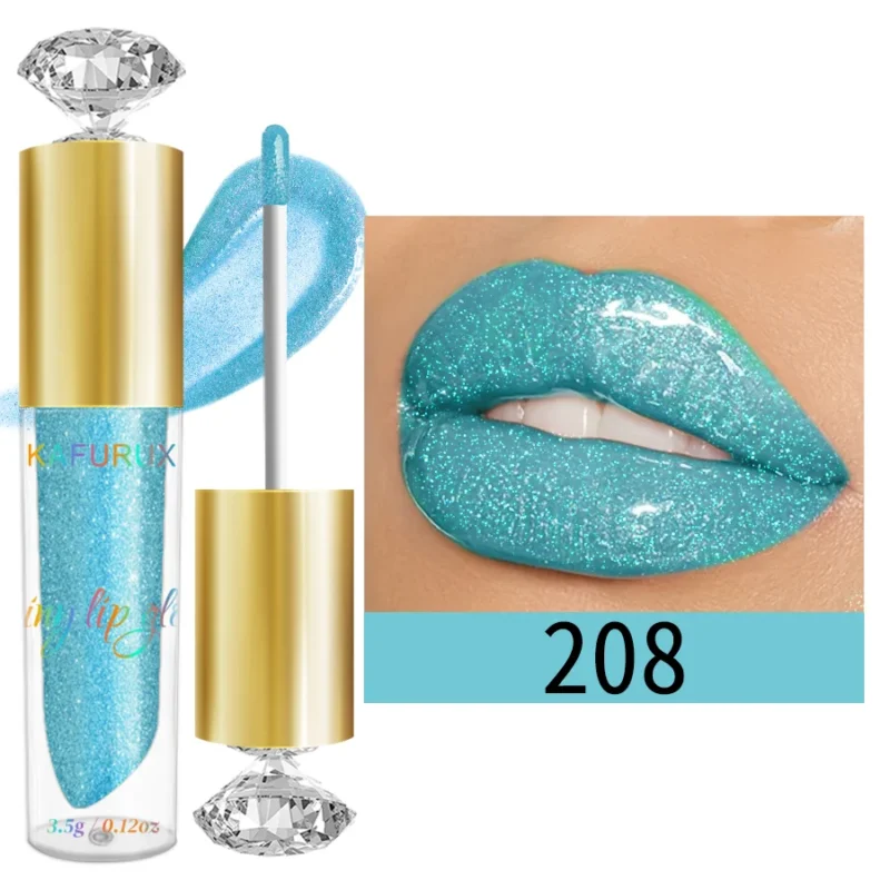 9 Colors Glitter Shimmer Lip Gloss - Moisturizing Liquid Lipstick - Image 5
