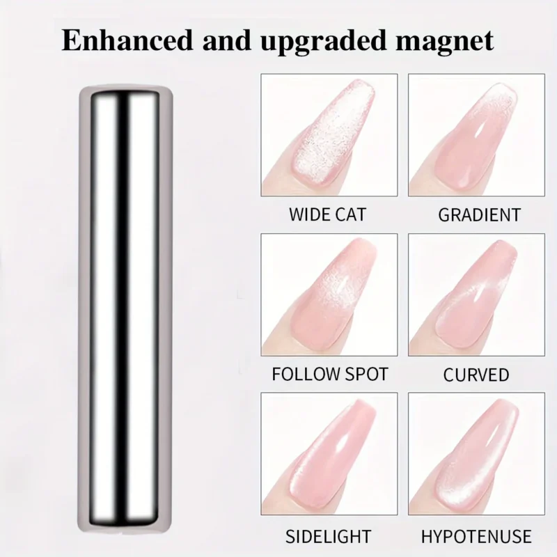 Round Cat Eye Gel Nail Art Magnetic Pen - Strong Magnet Stick - Image 4