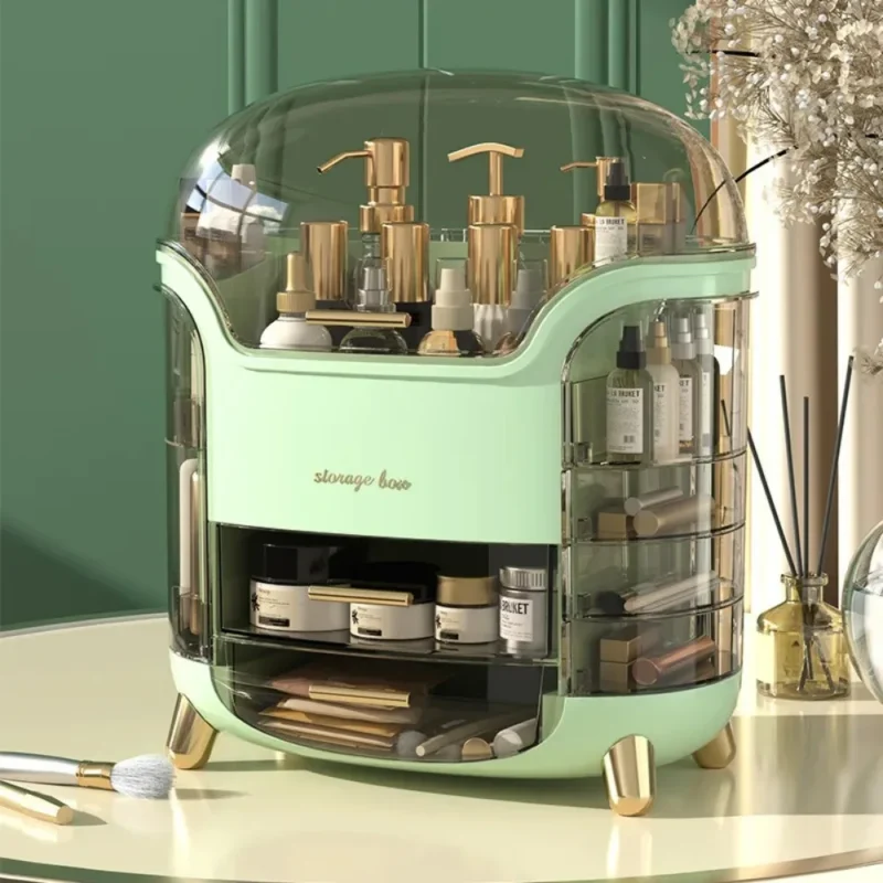 Transparent Dustproof Makeup Organizer - Large Cosmetic & Jewelry Box - Image 2