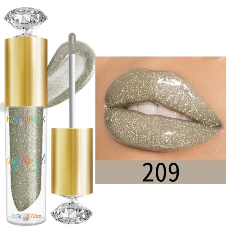 9 Colors Glitter Shimmer Lip Gloss - Moisturizing Liquid Lipstick - Image 6
