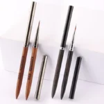 1Pc Kolinsky Nail Liner Brush - Sandalwood Handle for Acrylic/Gel