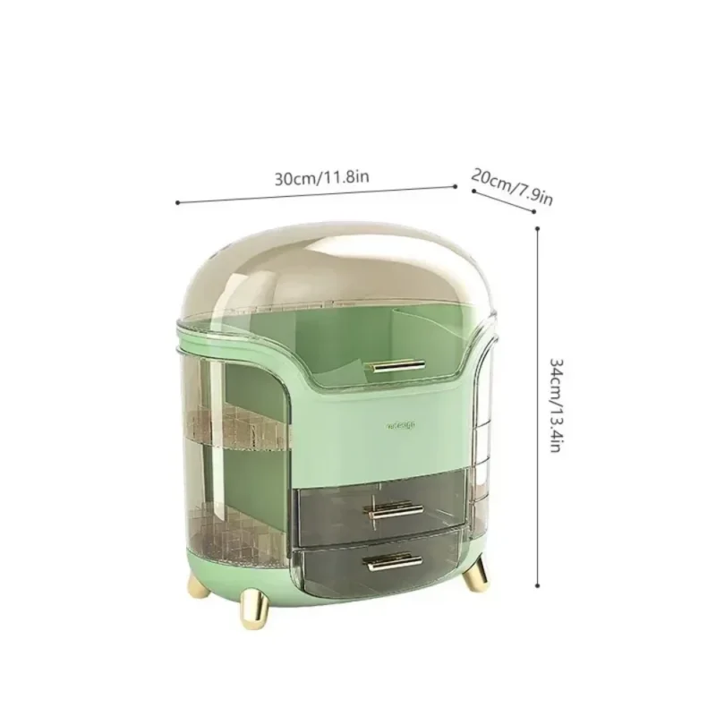 Transparent Dustproof Makeup Organizer - Large Cosmetic & Jewelry Box - Image 6