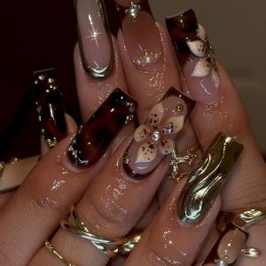 Home obsessed with this floral fall set #fyp #explore #explorepage #homepage #chromenails #ienails #ienailtech #fontananails #ienails #ranchocucamonganails #ontarionails #rialtonails #bloomingtonnails #apresnails #apr